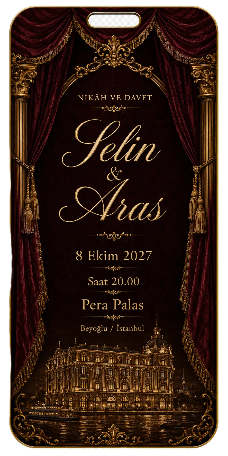 Pera Perdesi şablonu